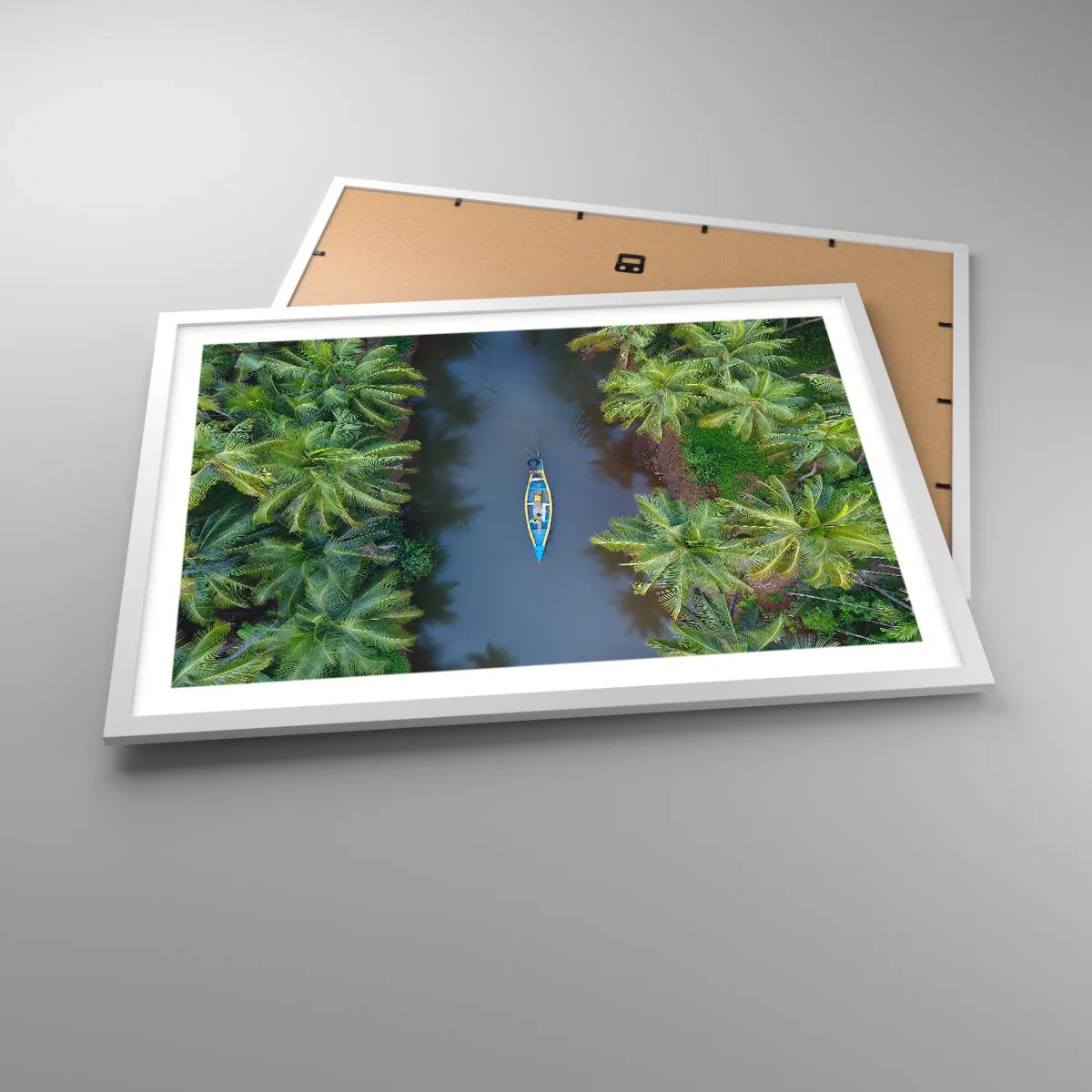 Poster in white frmae - On Tropical Trail - 70x50 cm