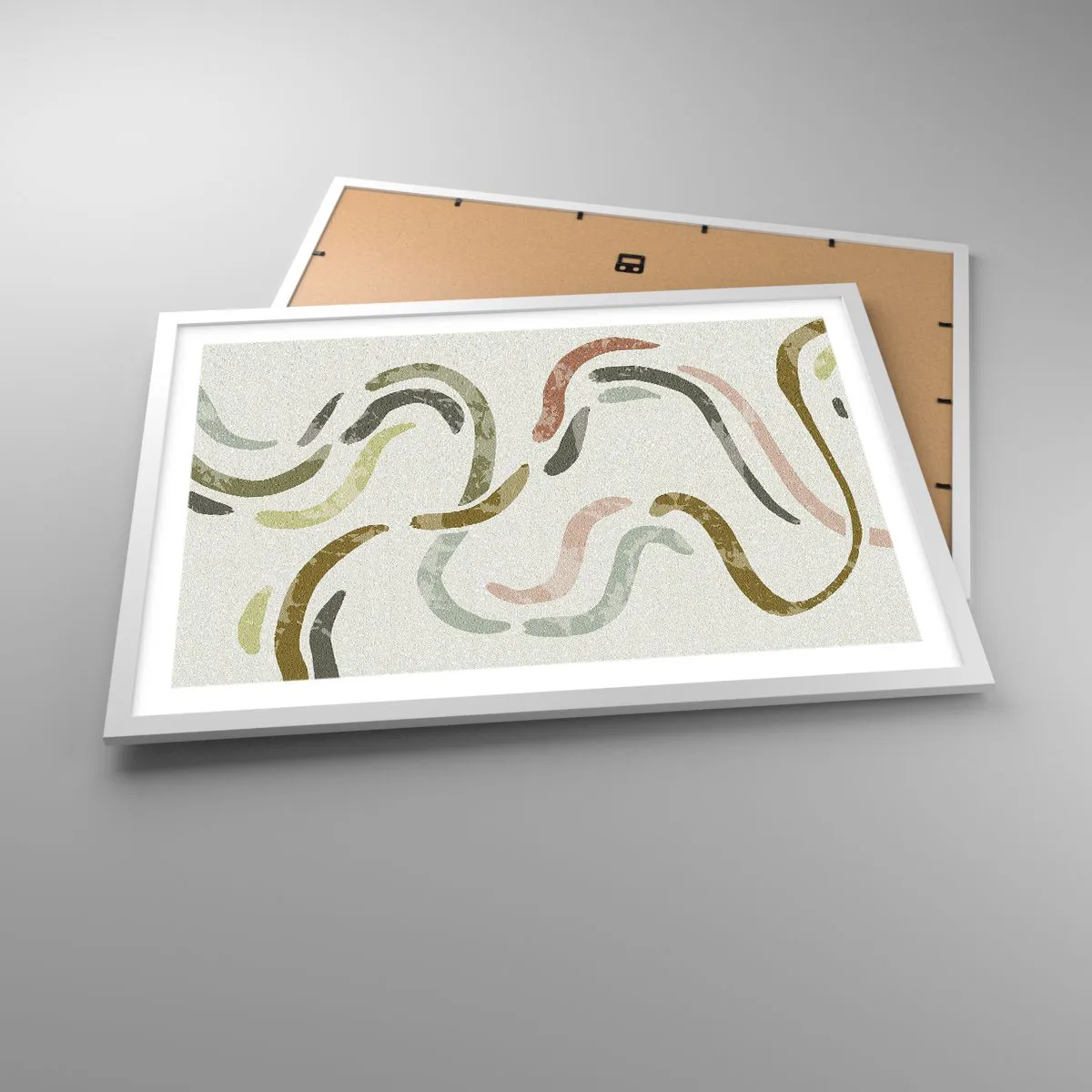 Poszter fekete keretben - Az absztrakció vidám tánca - 70x50 cm