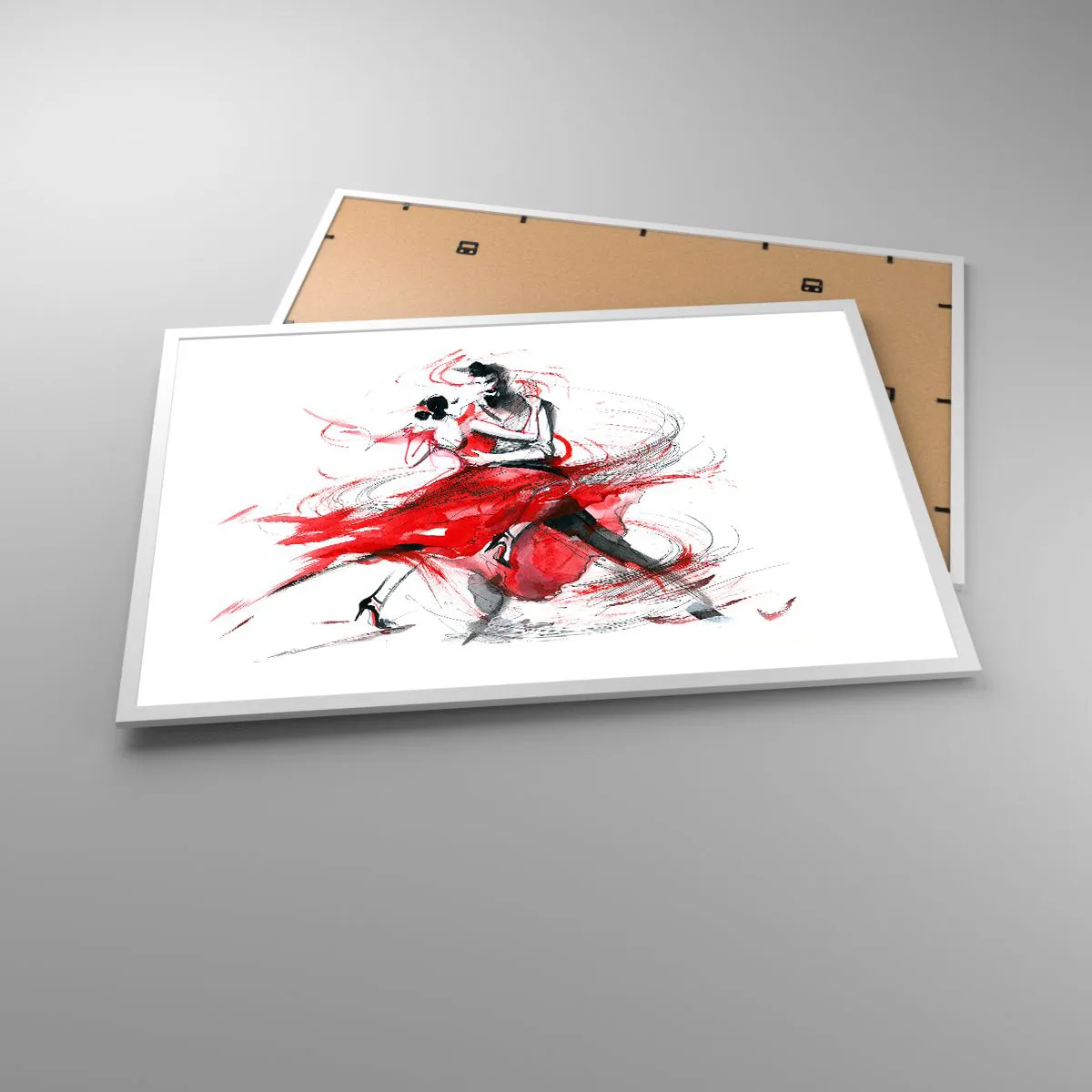 Poster in einem weißen Rahmen - Tango – der Rhythmus der Leidenschaft - 91x61 cm