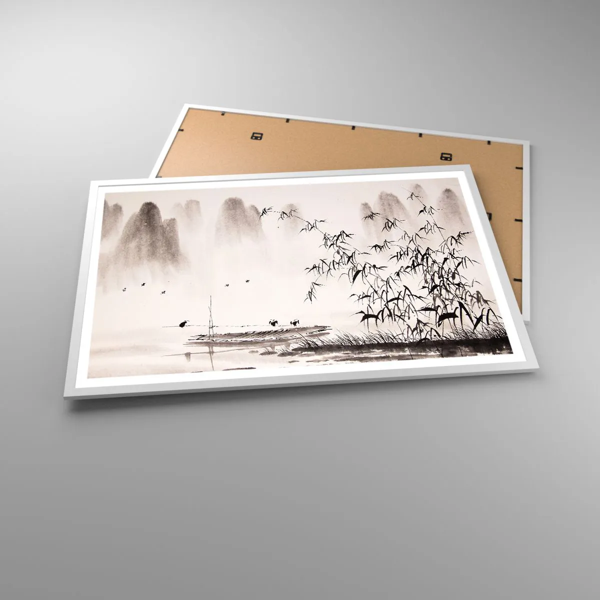 Poster in white frmae - Quiet As a Rice Field - 91x61 cm