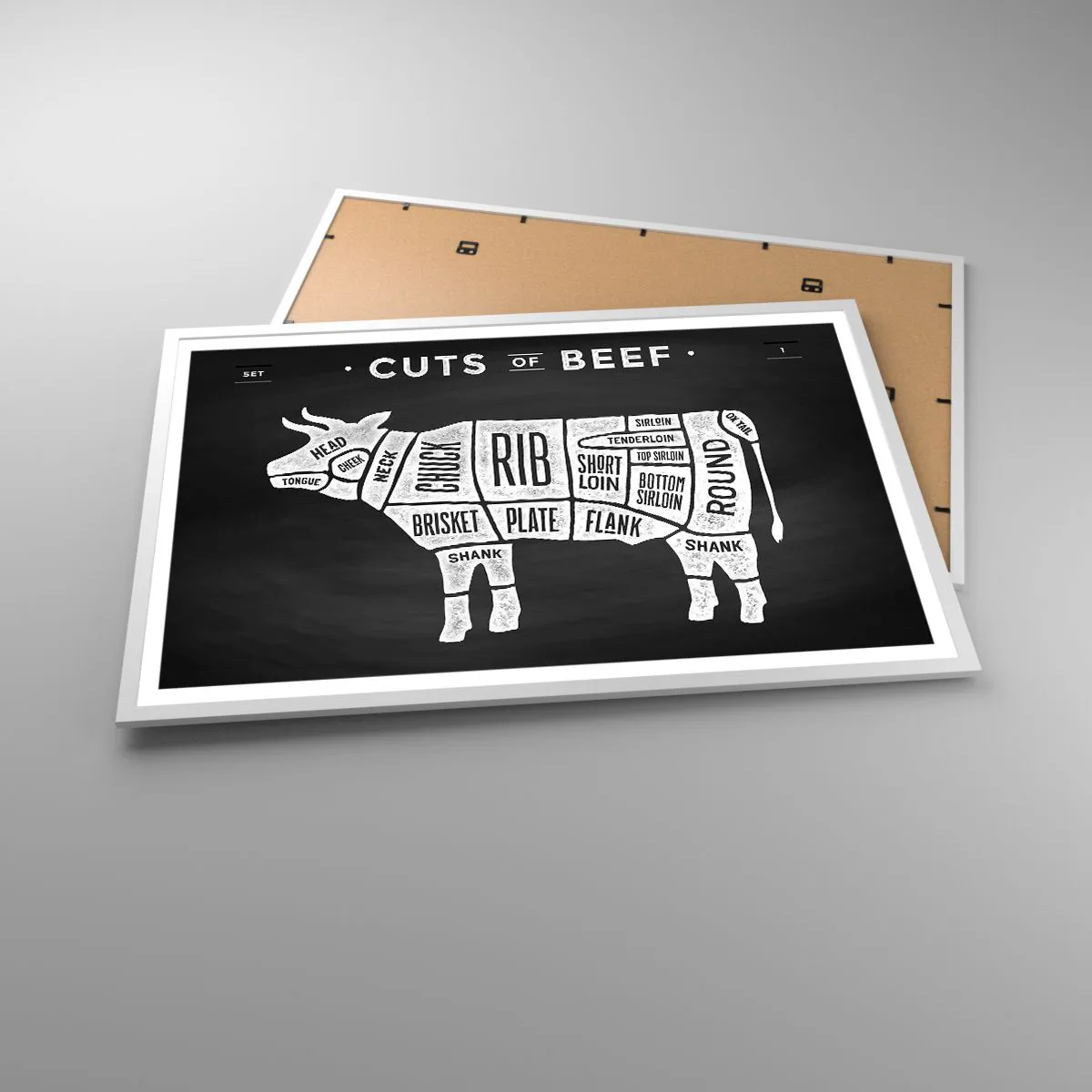 Poster in white frmae - Time for a Feast - 91x61 cm