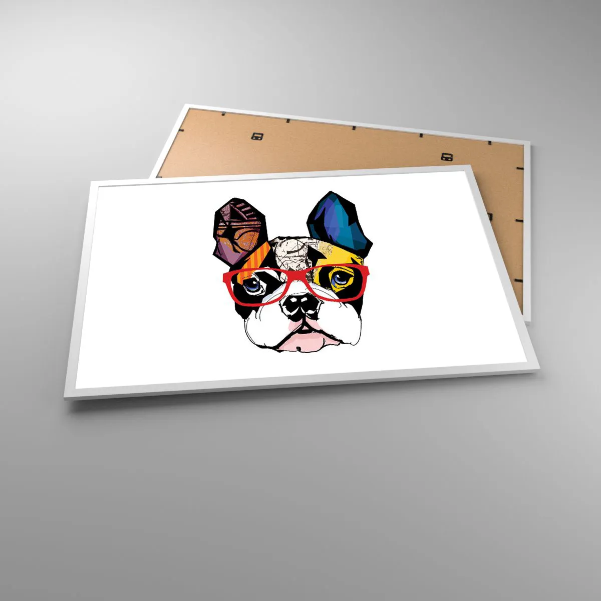 Póster en marco blanco - El intelectual - 91x61 cm