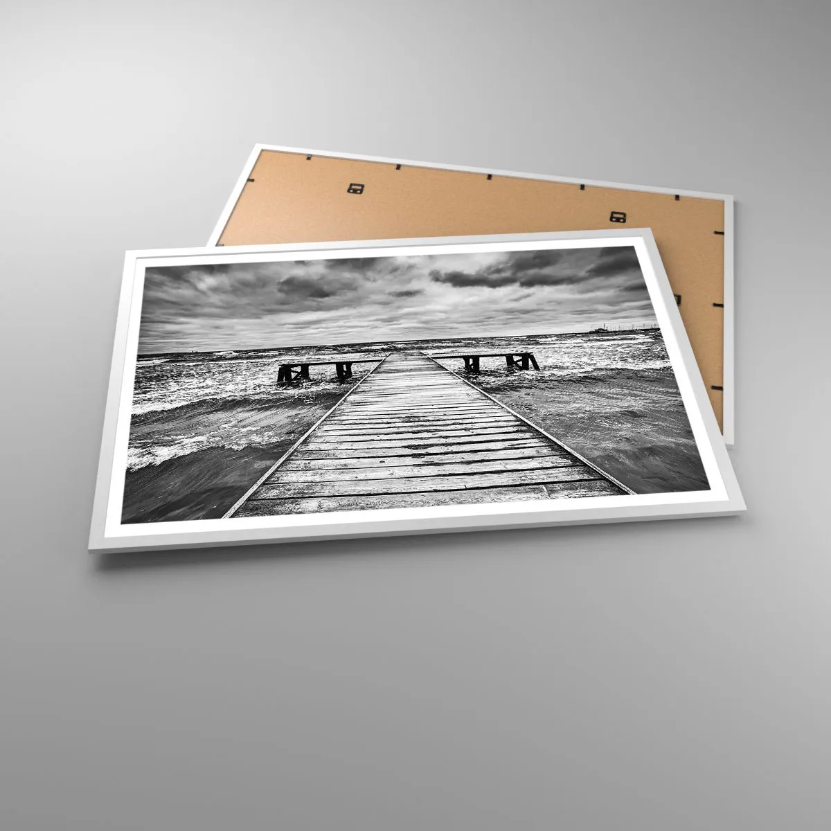 Póster en marco blanco - Estoy esperando que sople el viento... - 91x61 cm