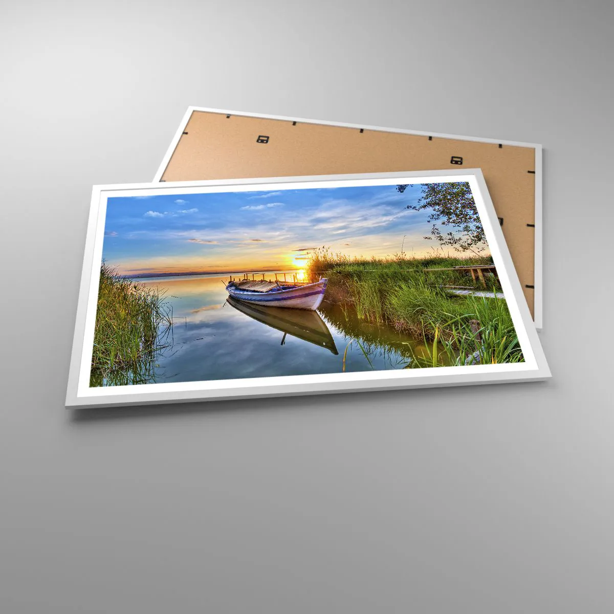 Affisch i vit ram - Uppfyllda drömmars vik - 91x61 cm