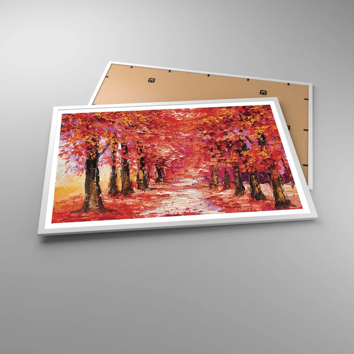 Poster in einem weißen Rahmen - Herbstlicher Eindruck - 91x61 cm