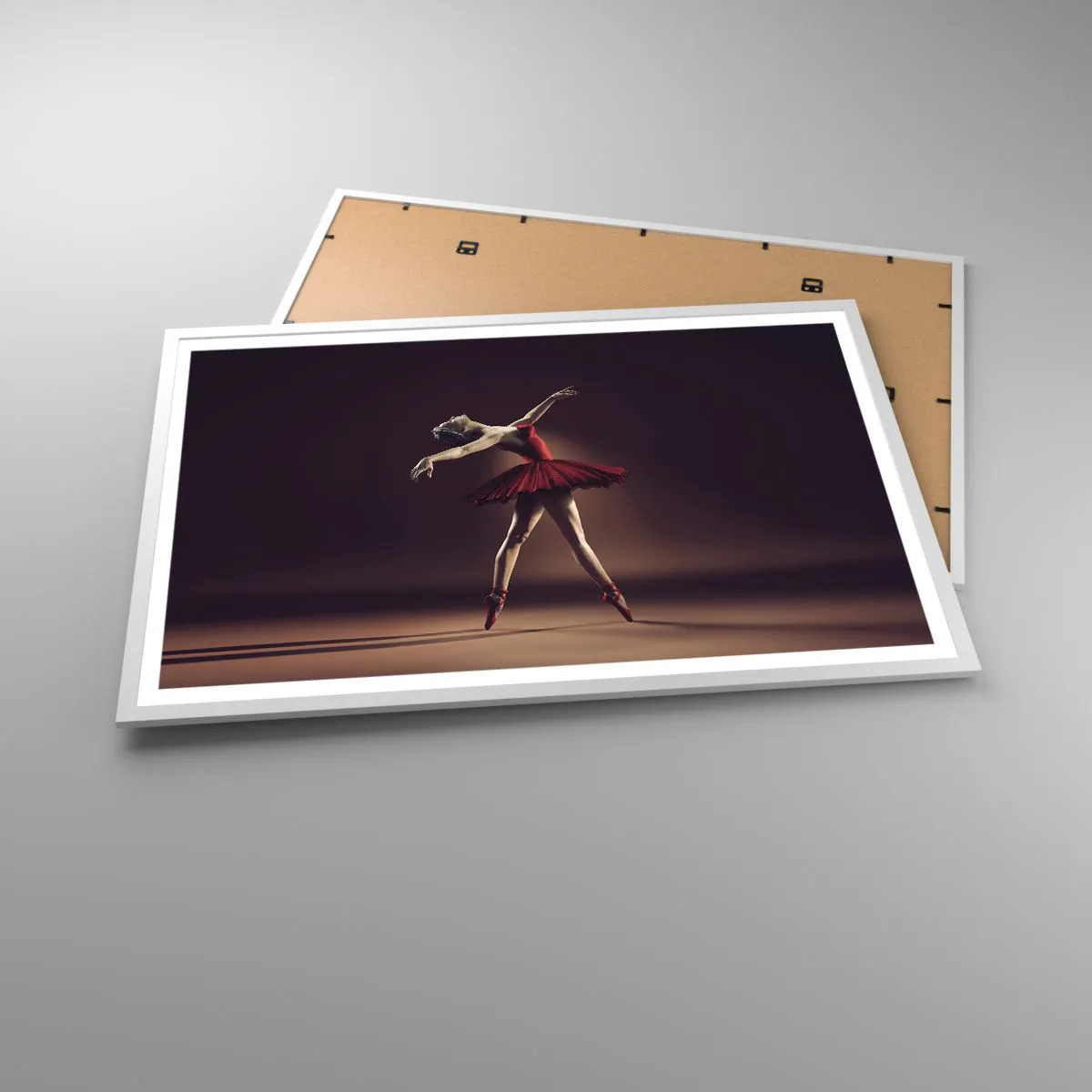 Poster in einem weißen Rahmen - Eine Primaballerina - 91x61 cm