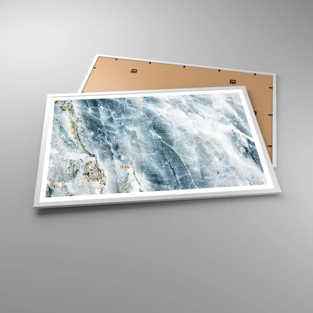 Plakat w białej ramie - Lodowy świat - 91x61 cm