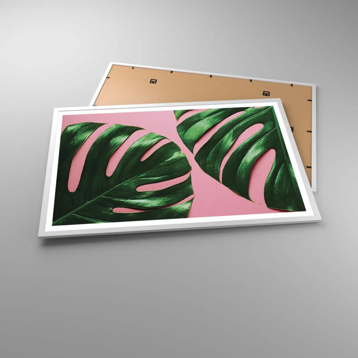 Poster in een witte lijst - Groene rendez-vous - 91x61 cm