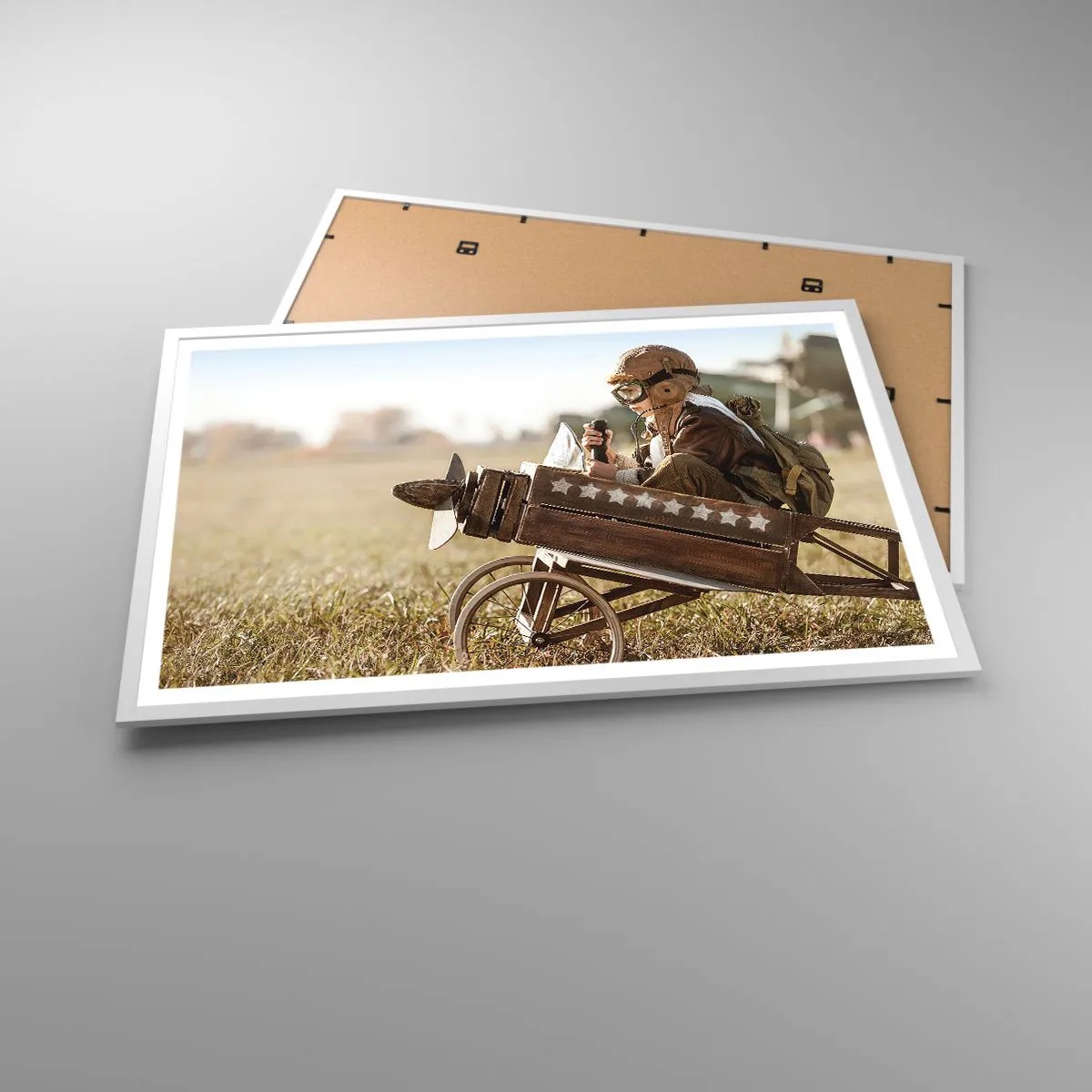 Plakat i hvid ramme - Start mod drømmen - 91x61 cm