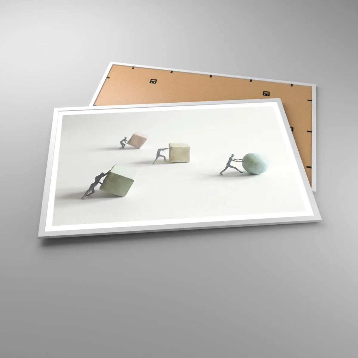 Plagát v bielom ráme - Život samotný - 91x61 cm