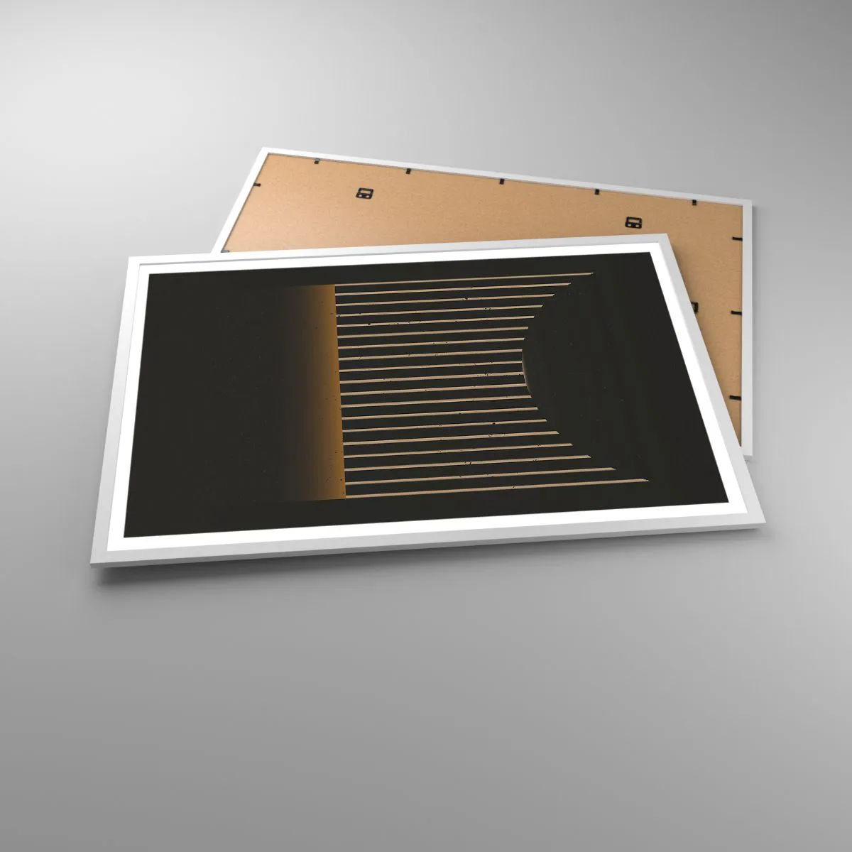 Poster în ramă albă - Explorați întunericul - 91x61 cm