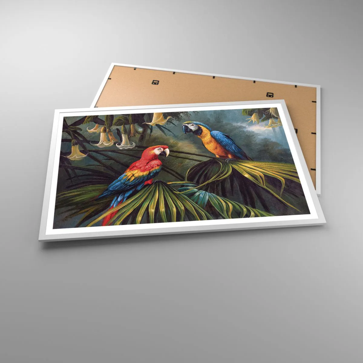 Affiche dans un cadre blanc - Poster - Romantisme dans les tropiques - 91x61 cm