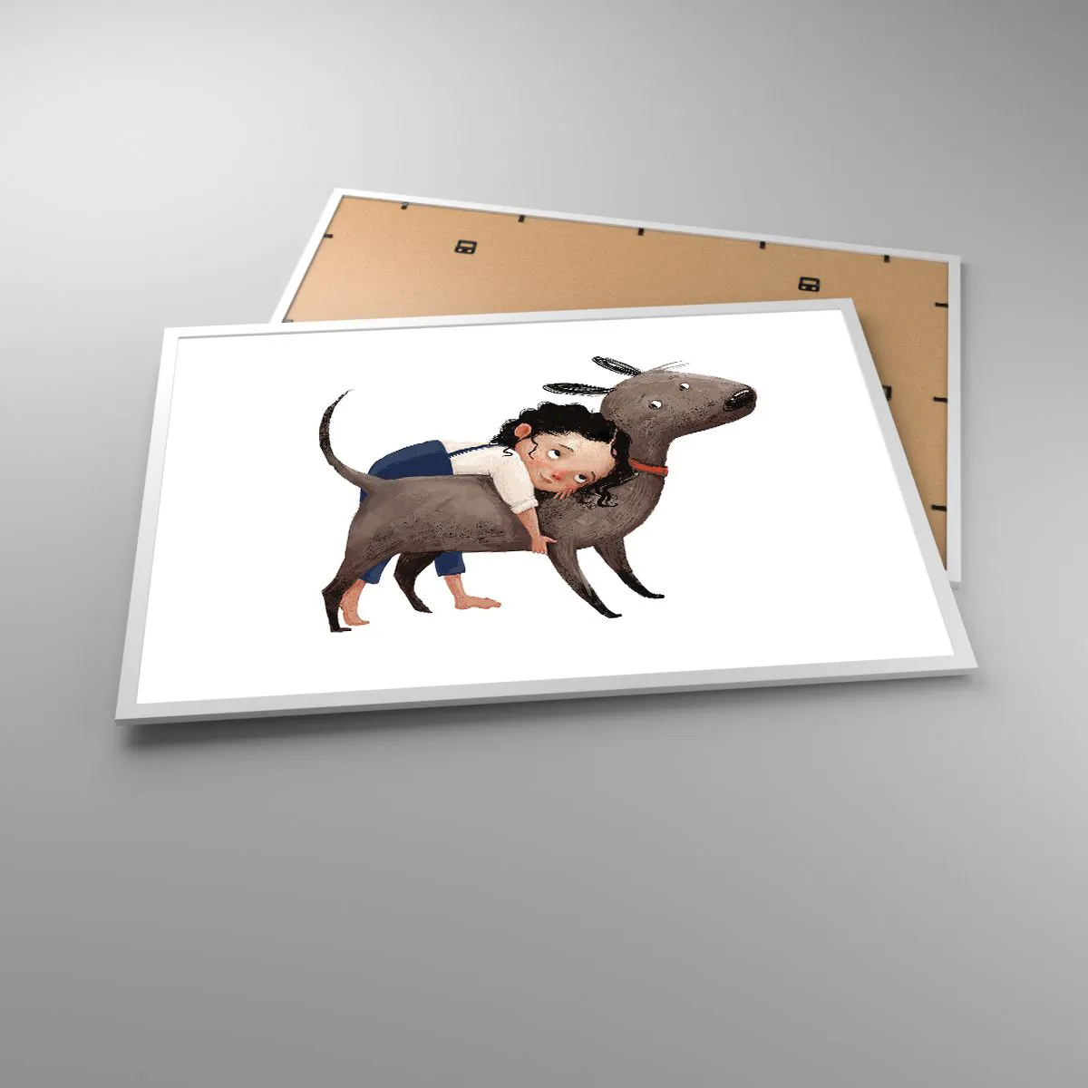 Plakát v bílém rámu - Nejlepší přátelé - 91x61 cm