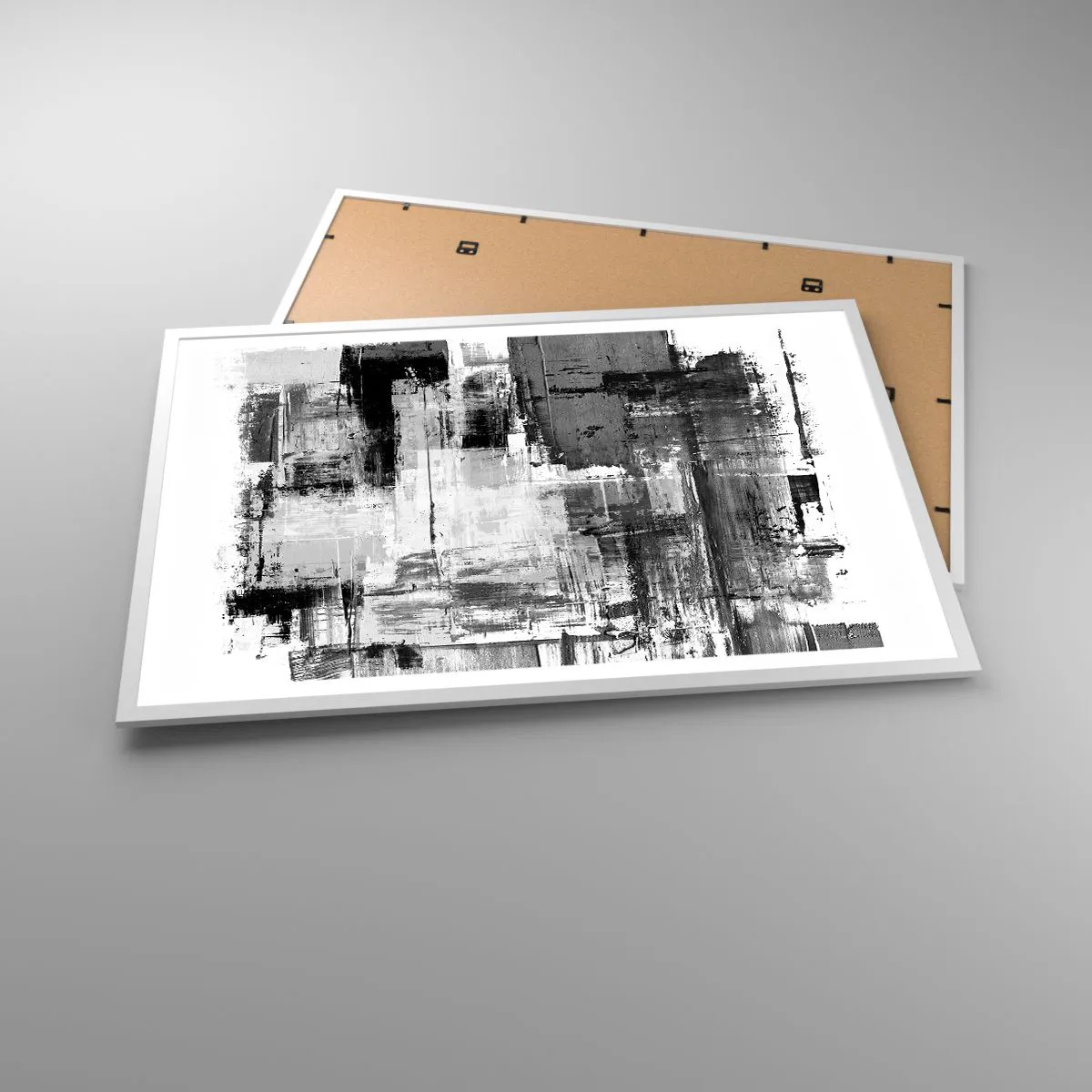Affisch i vit ram - Grått är vackert - 91x61 cm