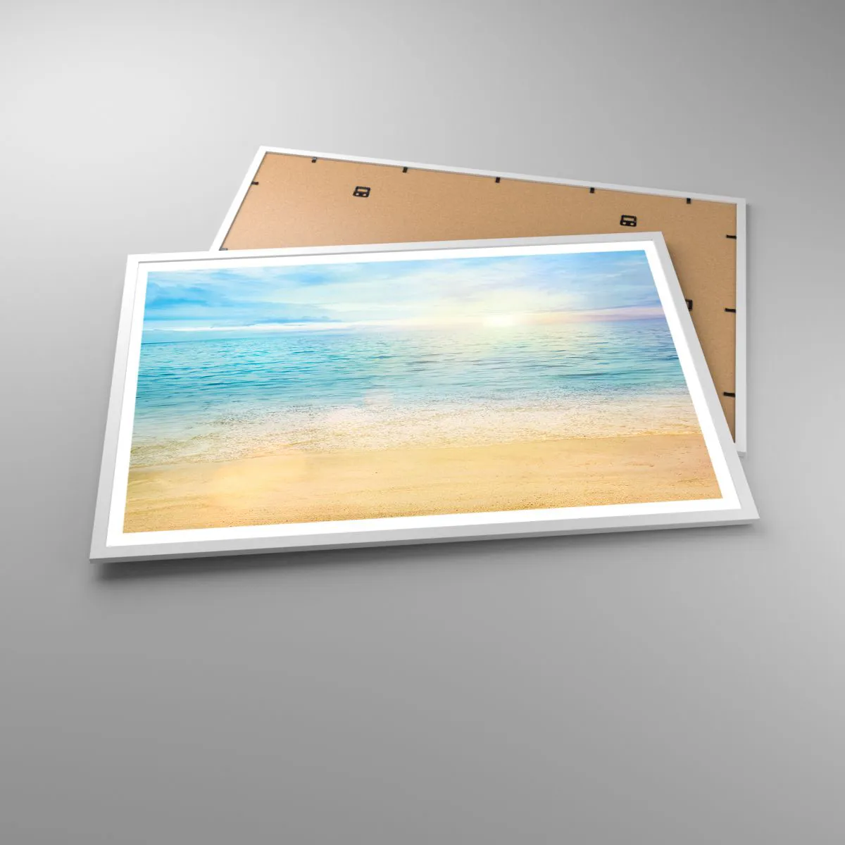 Affiche dans un cadre blanc - Poster - Le grand bleu - 91x61 cm