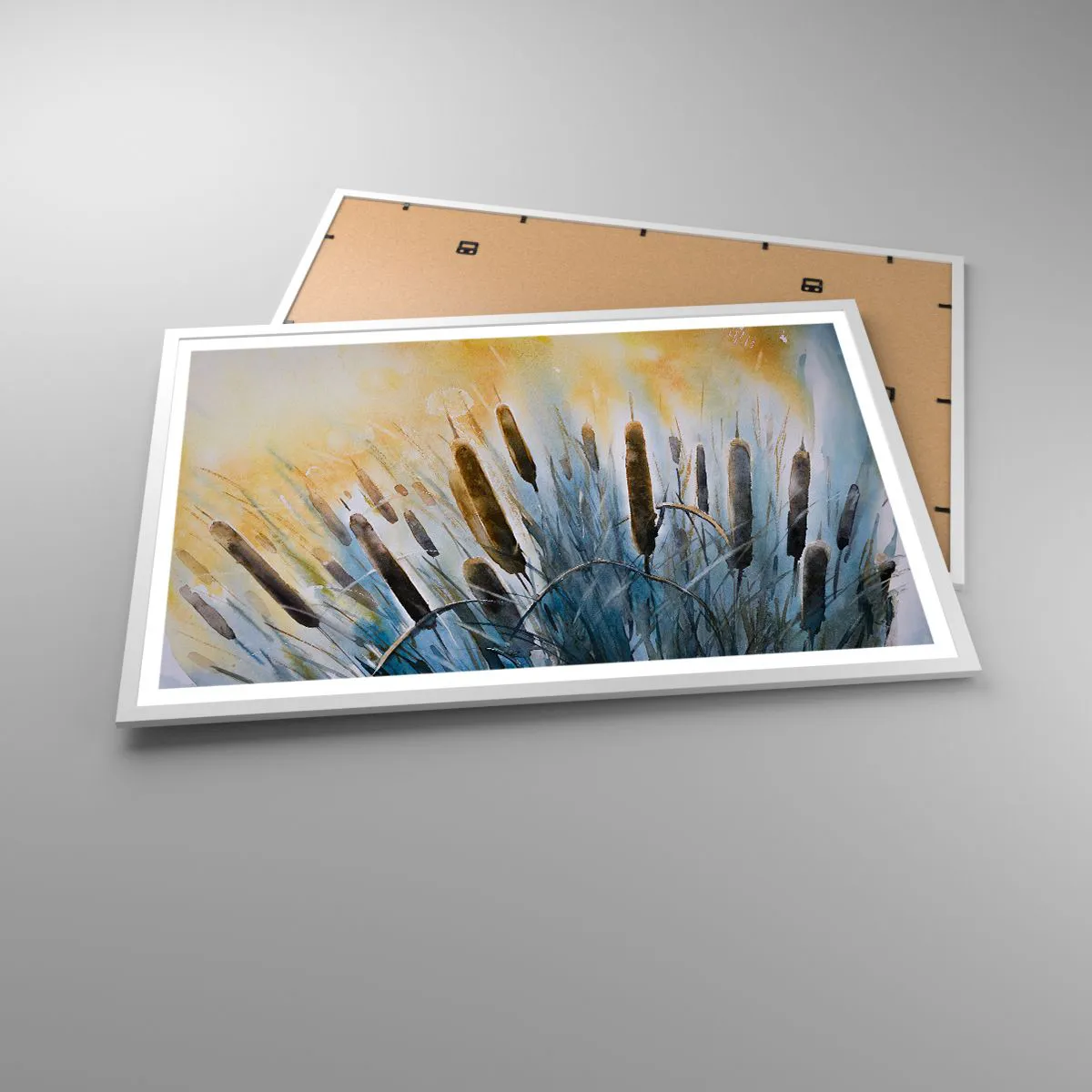 Plakát v bílém rámu - Chlad vody, žár slunce - 91x61 cm