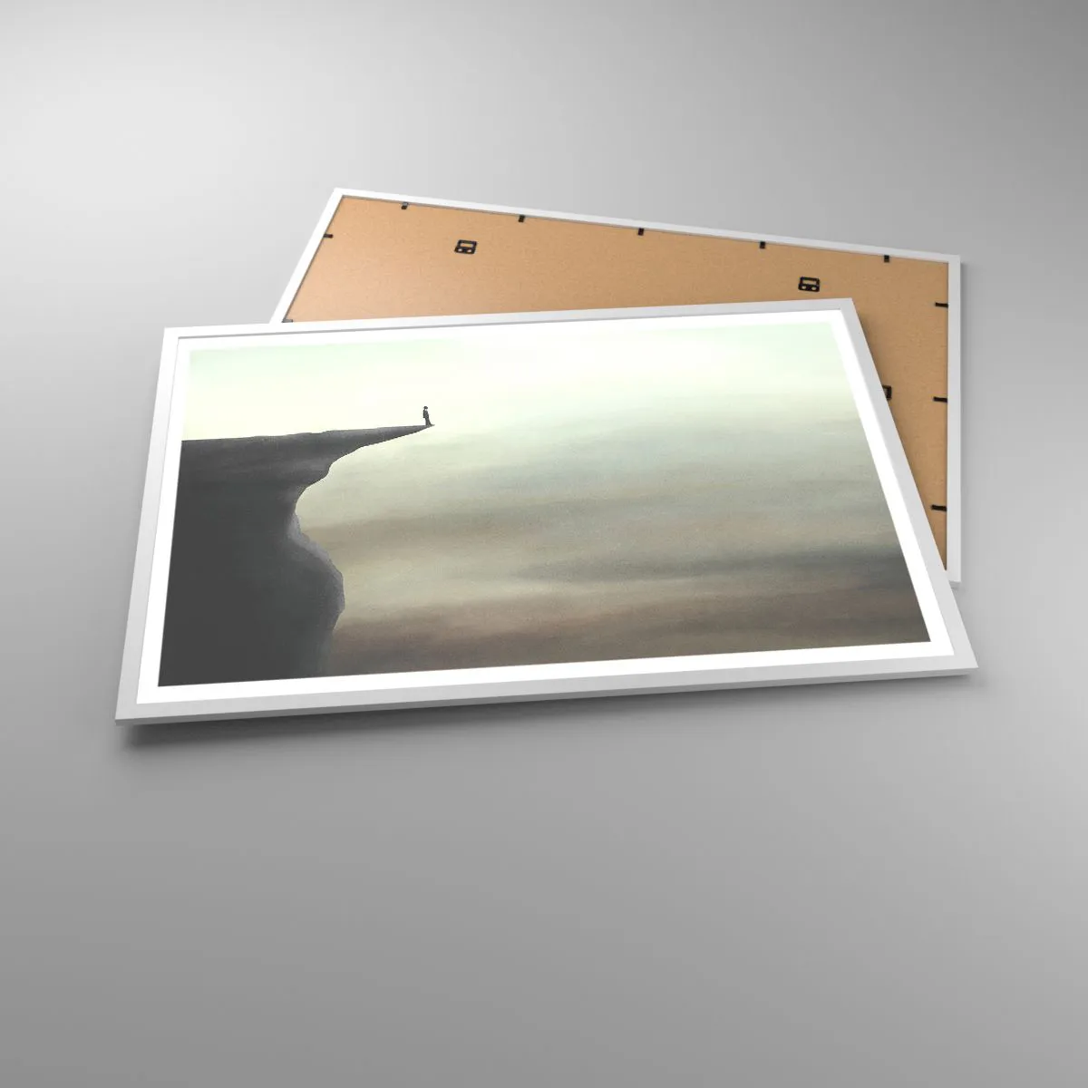 Poster in einem weißen Rahmen - Nach oben, natürlich! - 91x61 cm