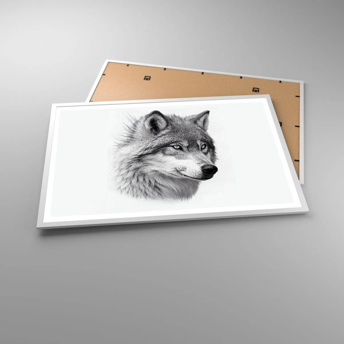 Affiche dans un cadre blanc - Poster - Alpha – sans aucun doute - 91x61 cm