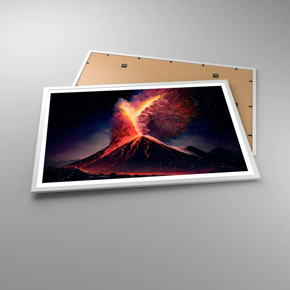 Plakát v bílém rámu - Krása a hrůza - 91x61 cm