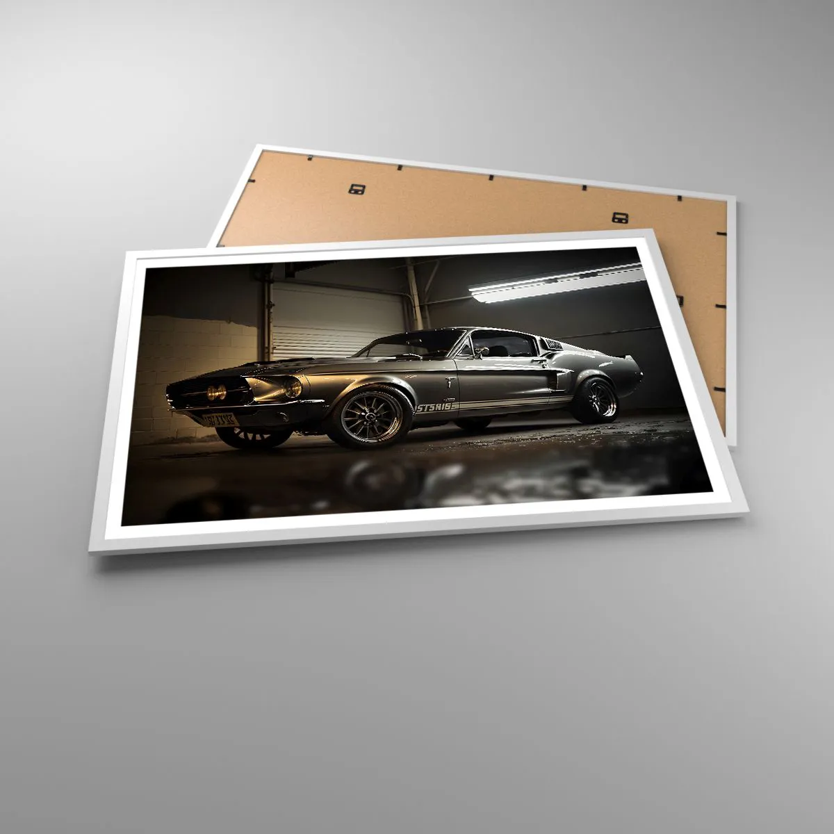 Poster in einem weißen Rahmen - Zurück in die Vergangenheit - 91x61 cm