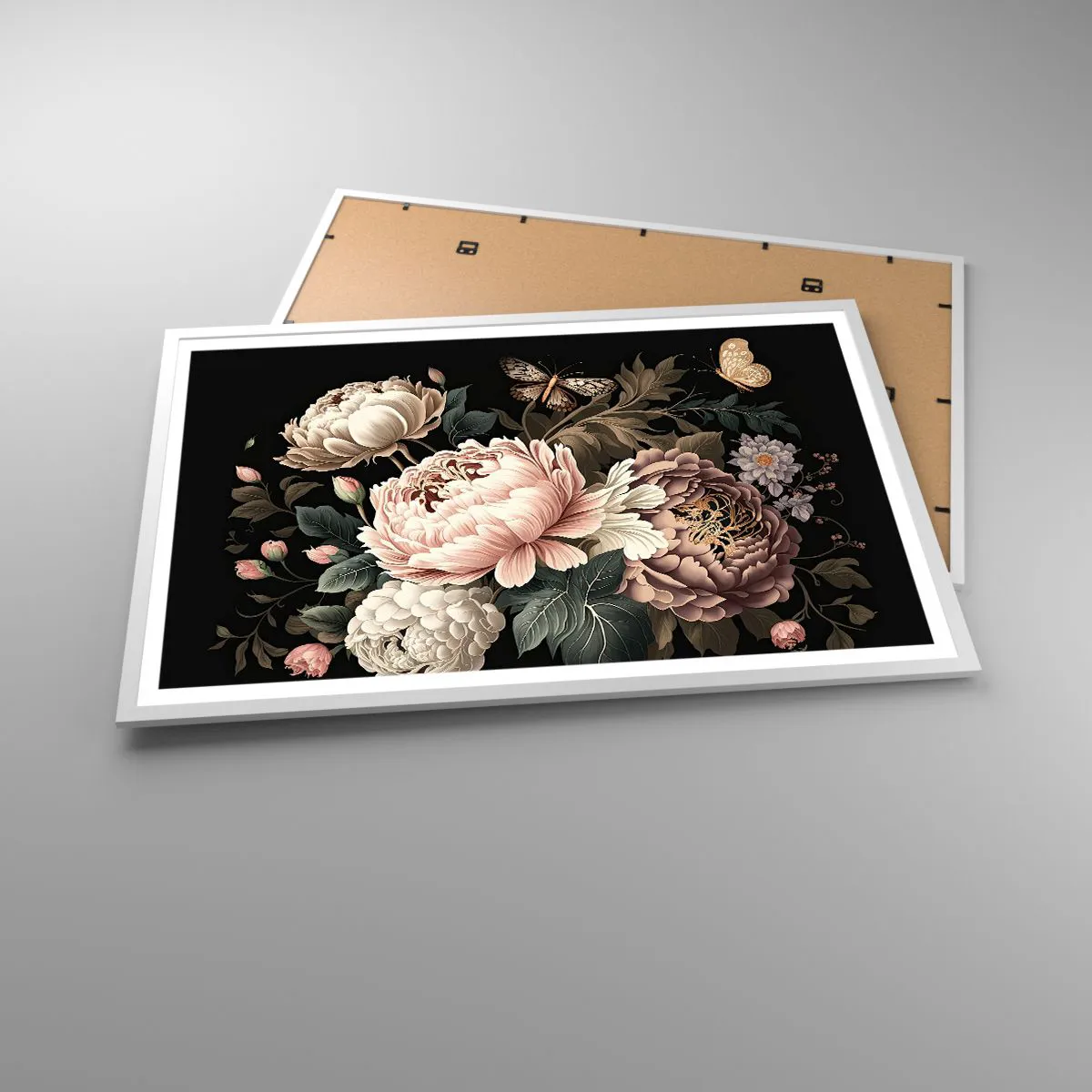 Poster in einem weißen Rahmen - Im Barockstil - 91x61 cm