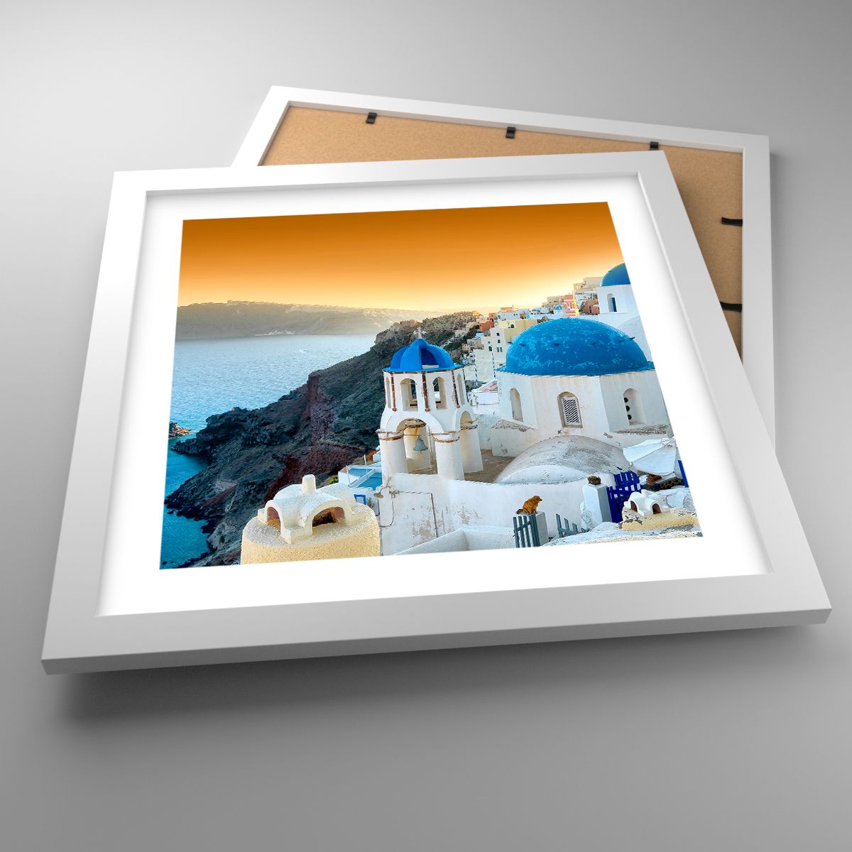 Affiche Paysage, Affiche Grèce, Affiche Santorin, Affiche Mer Méditerranée, Affiche Le Coucher Du Soleil