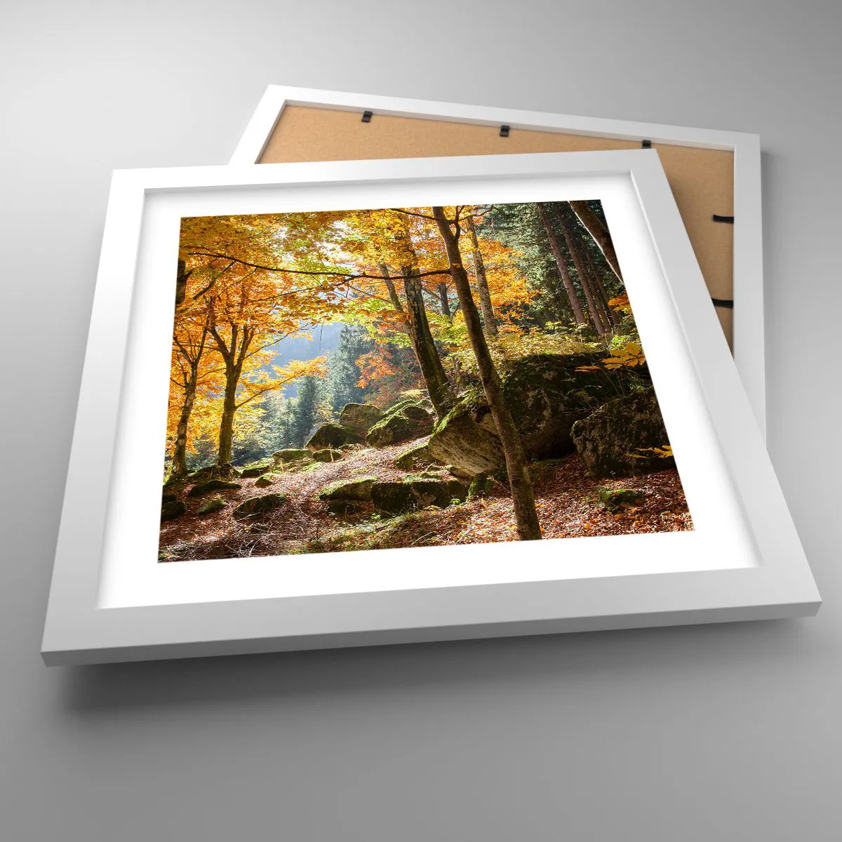 Póster en marco blanco - Tiempo de descanso - 30x30 cm