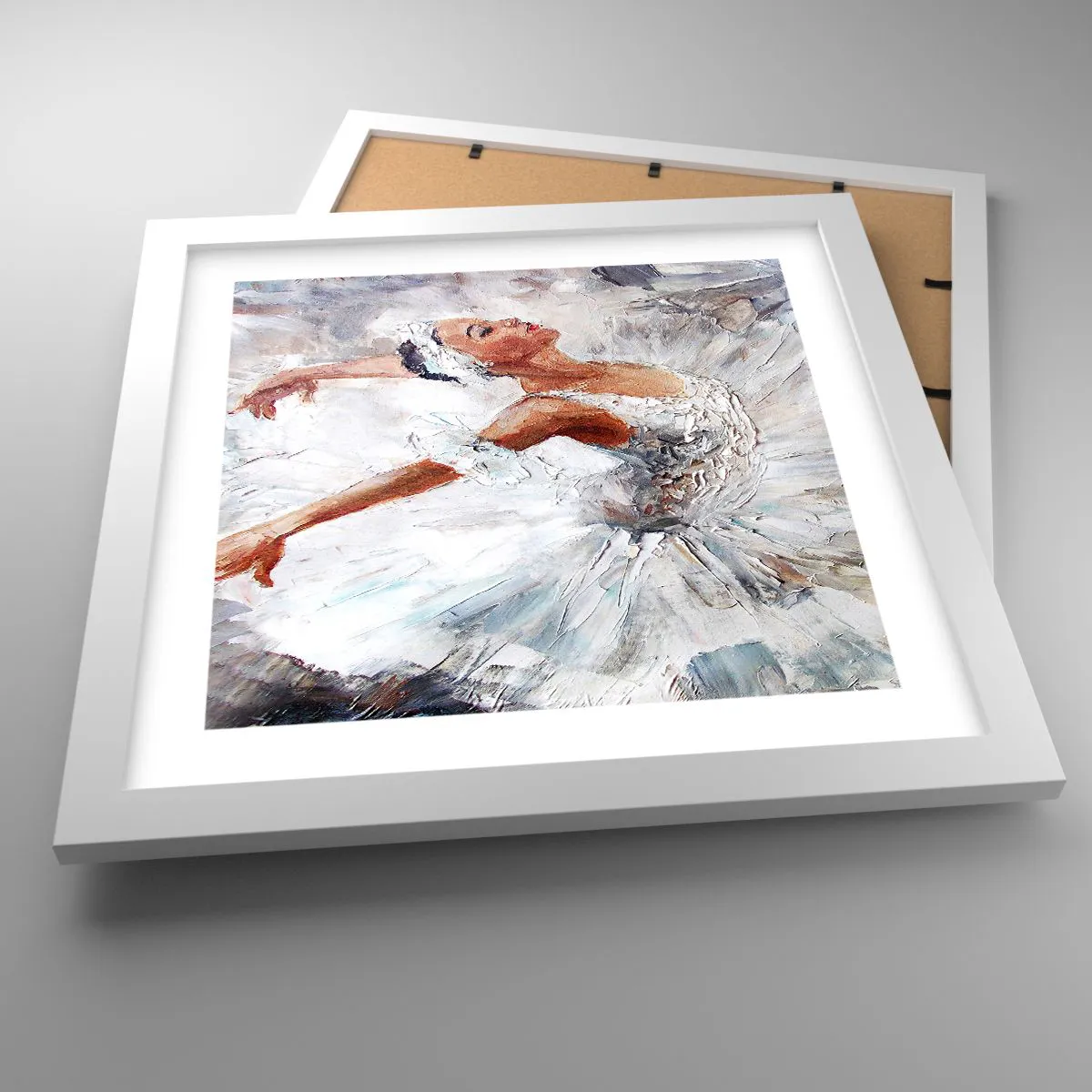 Poster in white frmae - Delicate and Light As a Tulle - 30x30 cm