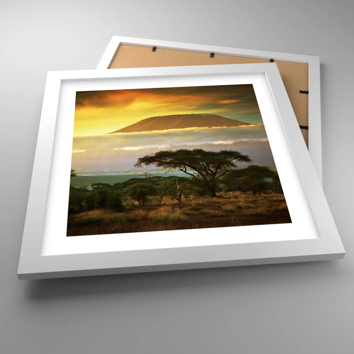 Affiche dans un cadre blanc - Poster - Un rêve de voyageur - 30x30 cm