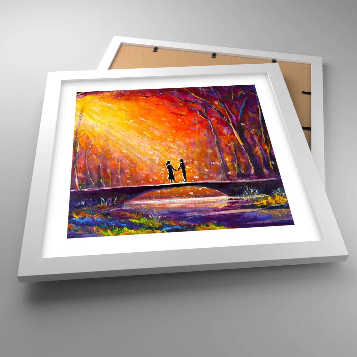 Poster in einem weißen Rahmen - Der Himmel liebt sie auch - 30x30 cm