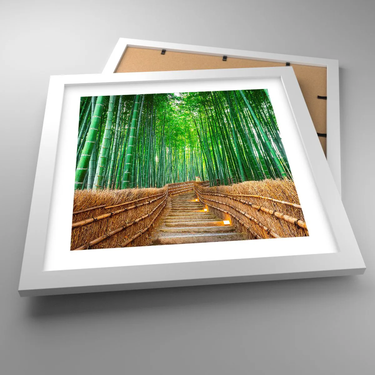 Poster in white frmae - Essence of Asian Nature - 30x30 cm