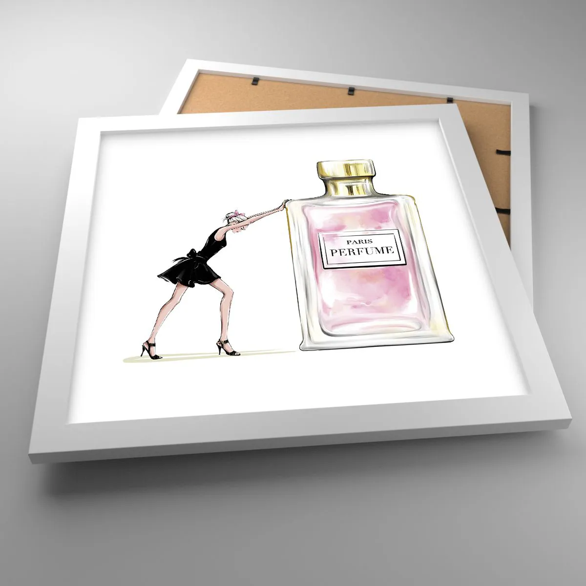 Poster in een witte lijst - De essentie van vrouwelijkheid - 30x30 cm