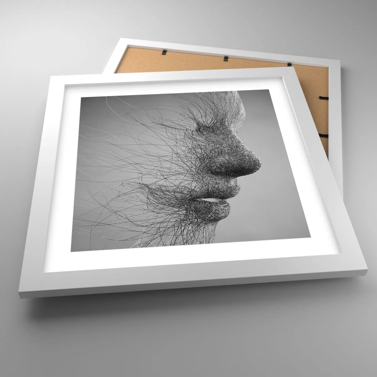 Affiche dans un cadre blanc - Poster - L'esprit du vent - 30x30 cm