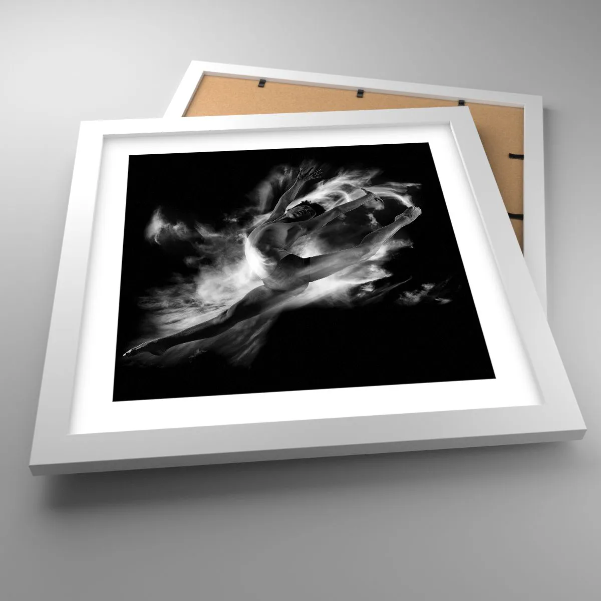 Poster în ramă albă - Oprit în zbor - 30x30 cm