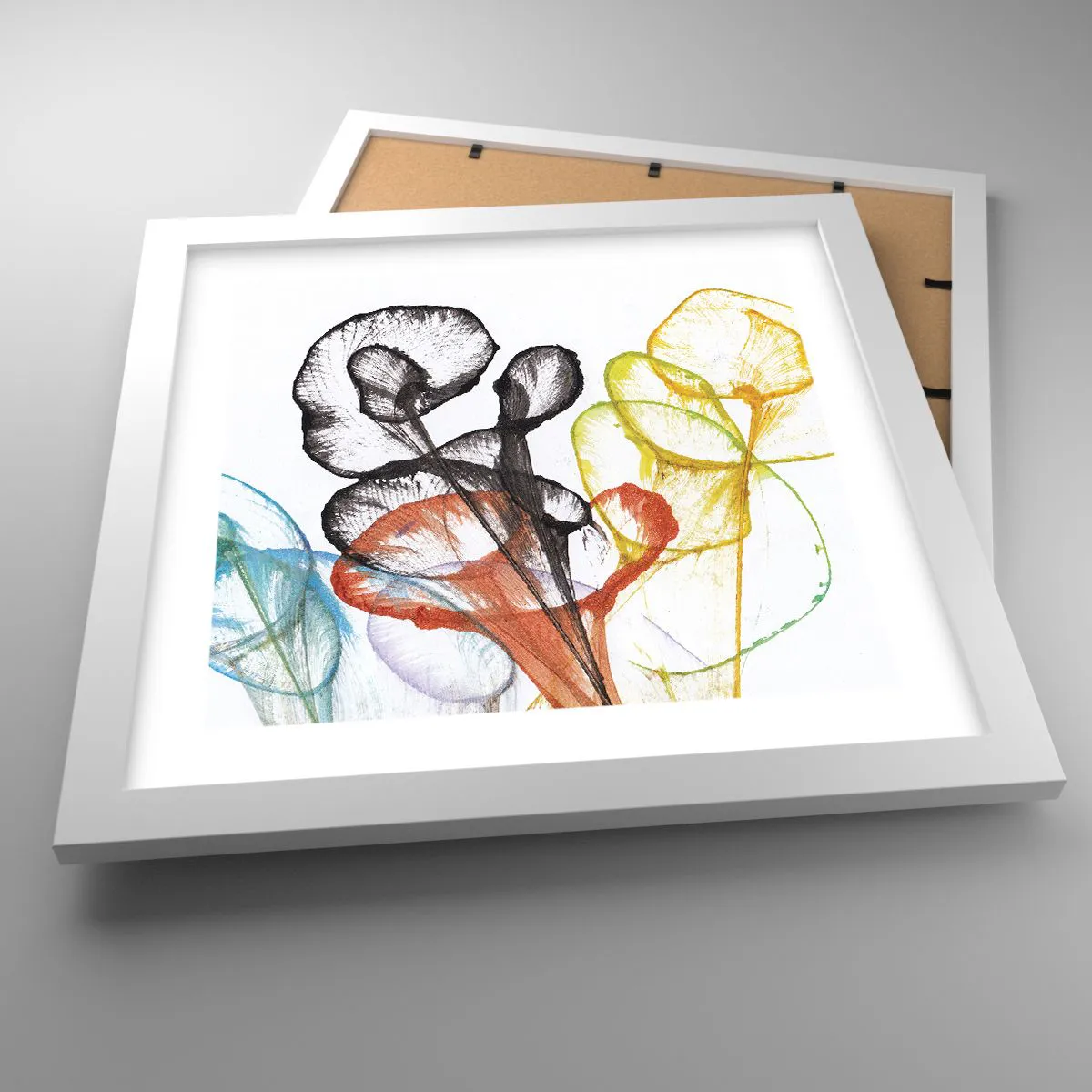 Affiche dans un cadre blanc - Poster - Fleurs avec une âme - 30x30 cm