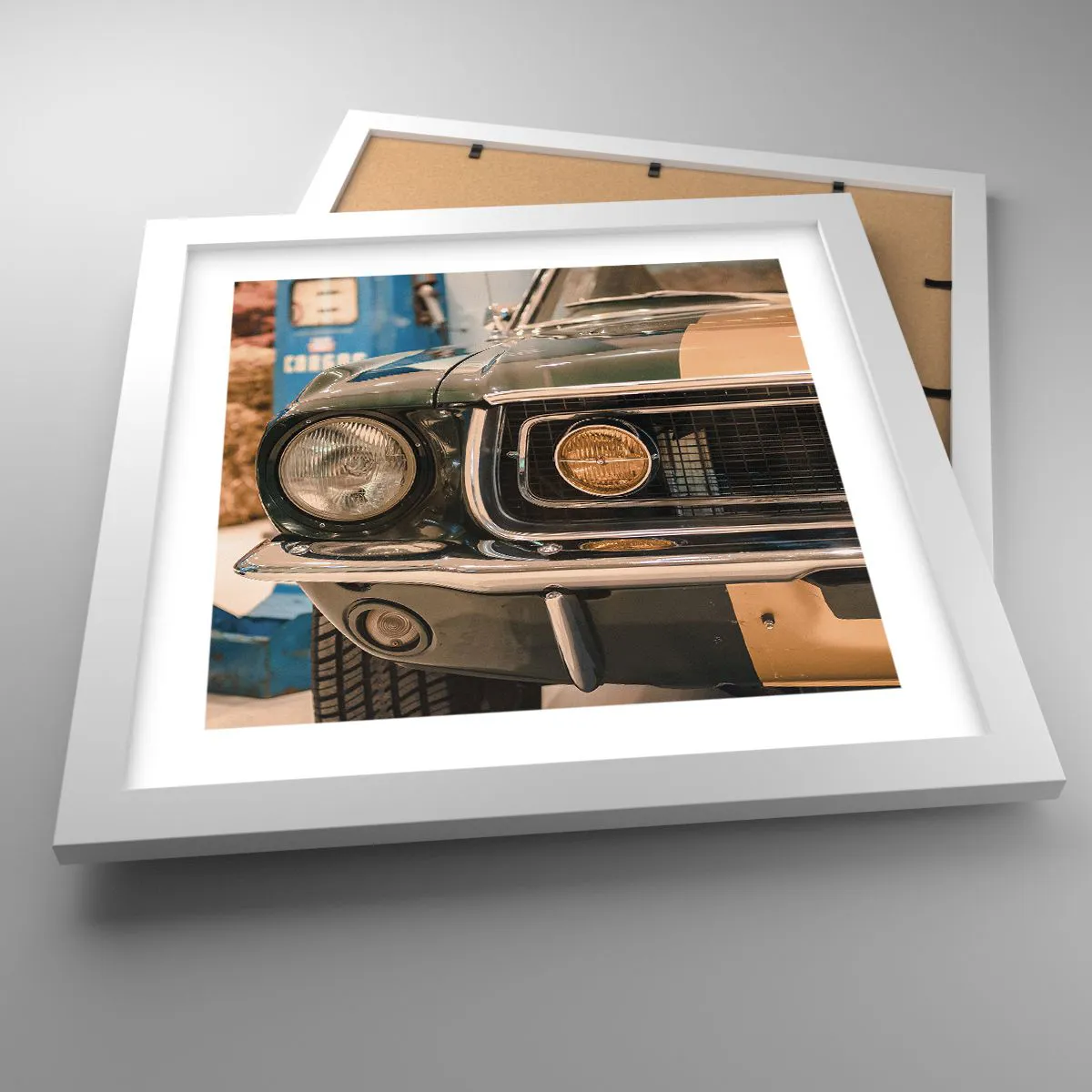 Pôster em moldura branca - Encontro com uma lenda - 30x30 cm