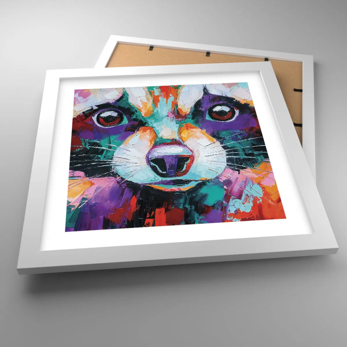 Plagát v bielom ráme - Iba dobré emócie - 30x30 cm