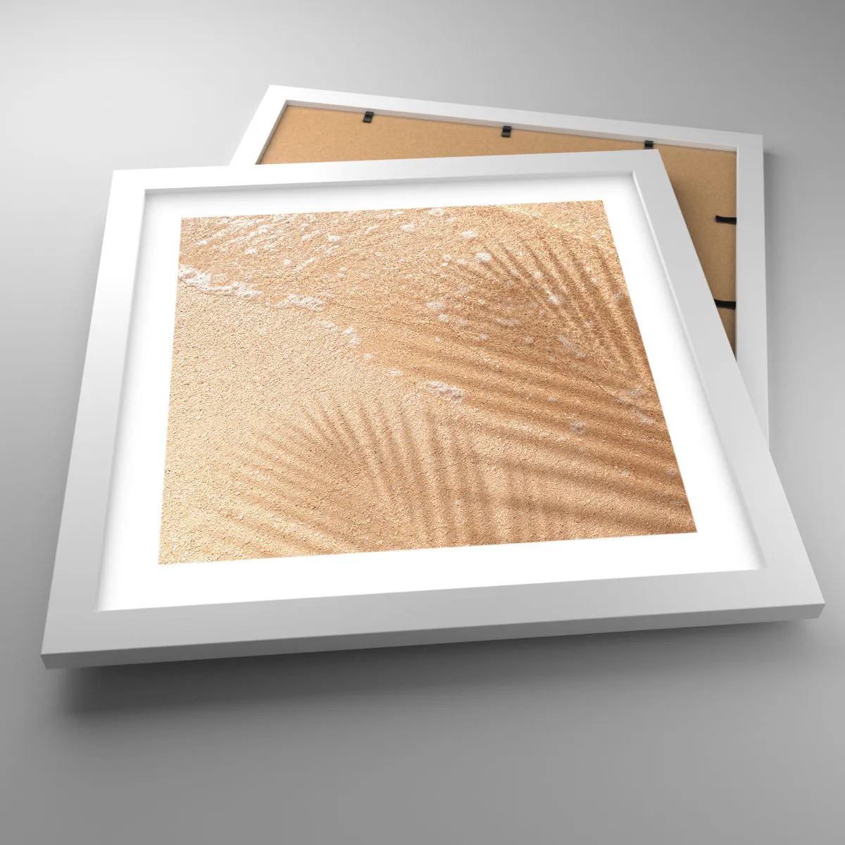 Poster in einem weißen Rahmen - Der Schatten eines heißen Sommers - 30x30 cm