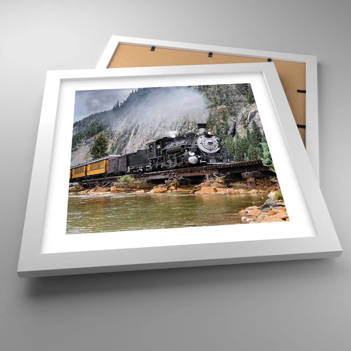 Affisch i vit ram - Vart ska du? Vart? - 30x30 cm