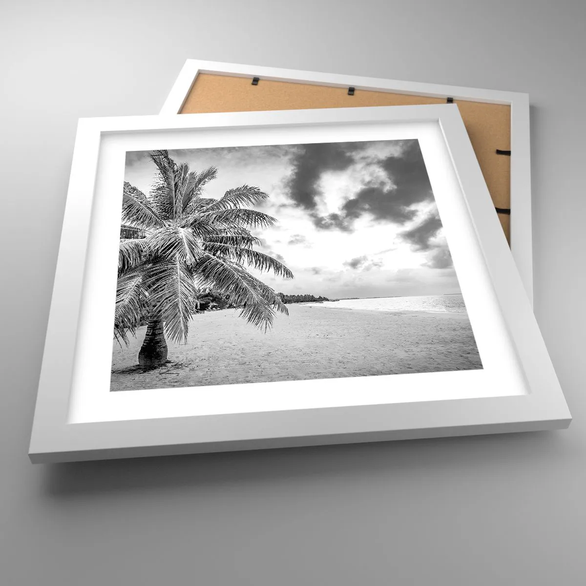 Plagát v bielom ráme - Keď túžiš po samote…. - 30x30 cm