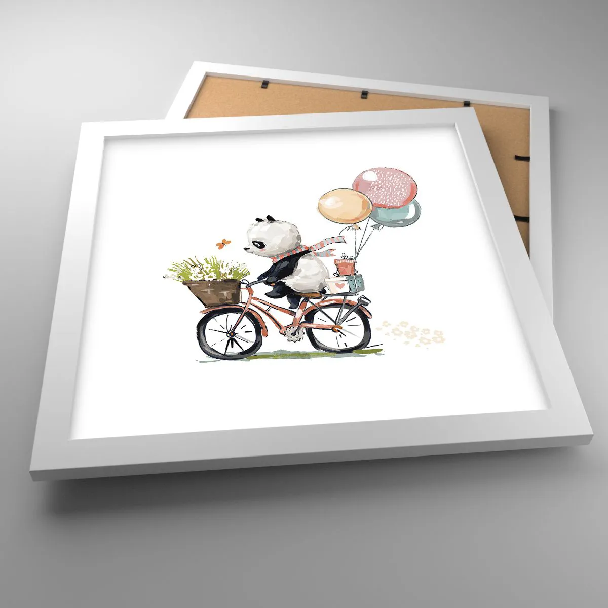 Affiche dans un cadre blanc - Poster - Jour de chance - 30x30 cm