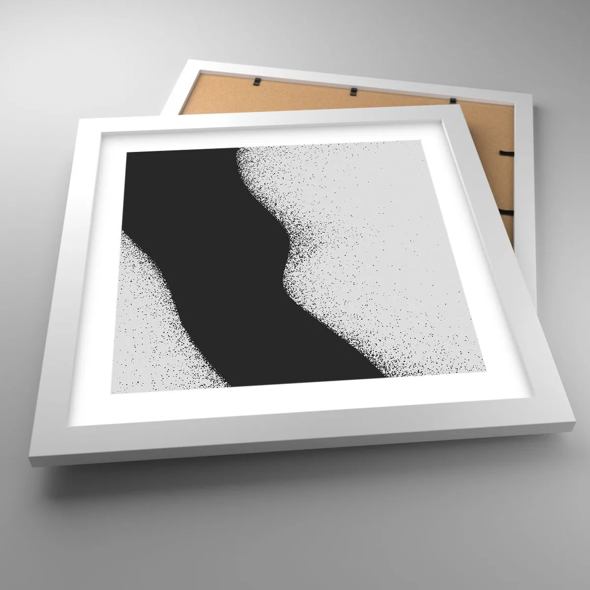Affiche dans un cadre blanc - Poster - Équilibre fluide - 30x30 cm