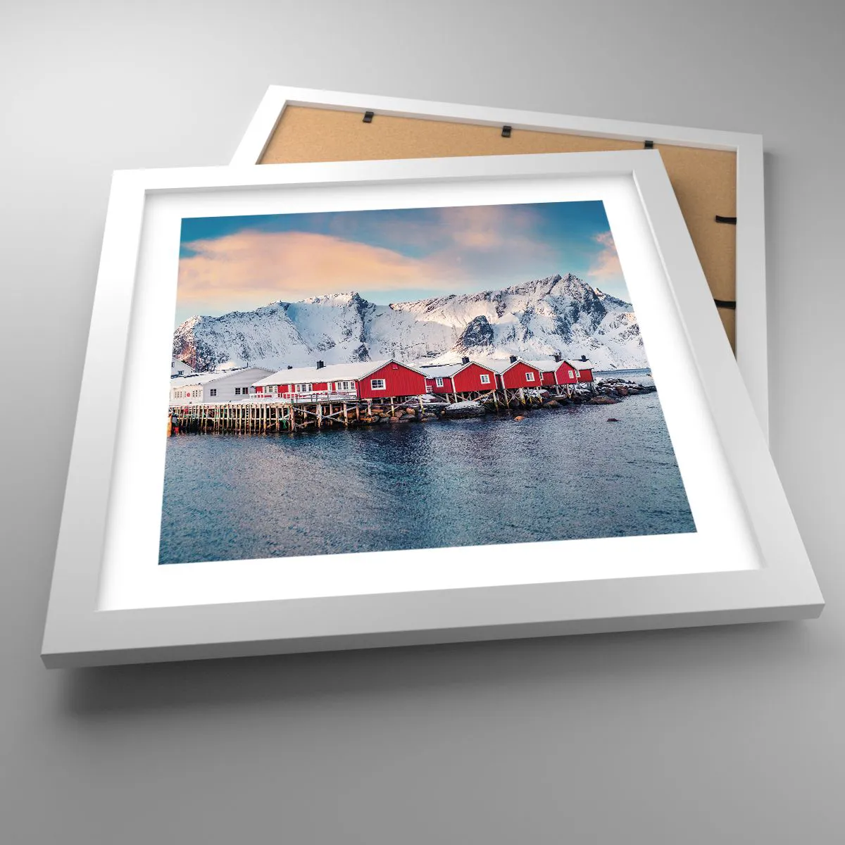 Affiche dans un cadre blanc - Poster - Retraite dans le nord - 30x30 cm