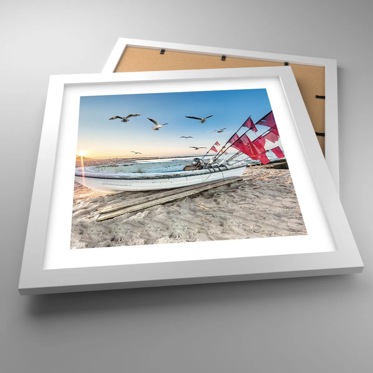 Plakát v bílém rámu - Zasloužená přestávka - 30x30 cm