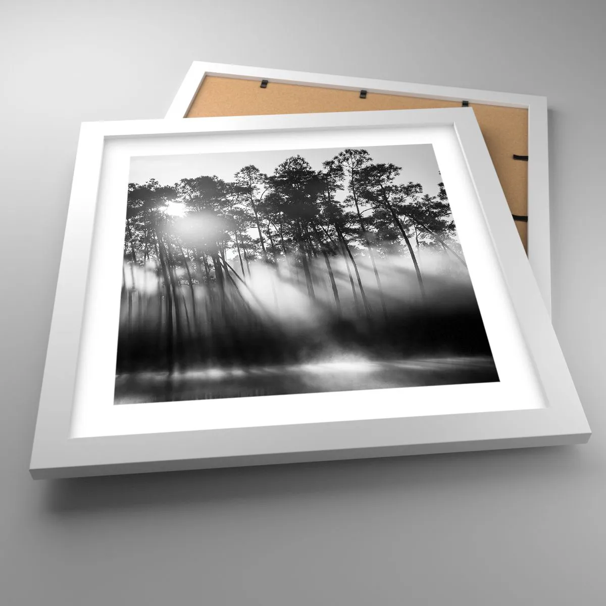 Affiche dans un cadre blanc - Poster - Soleil inarrêtable - 30x30 cm