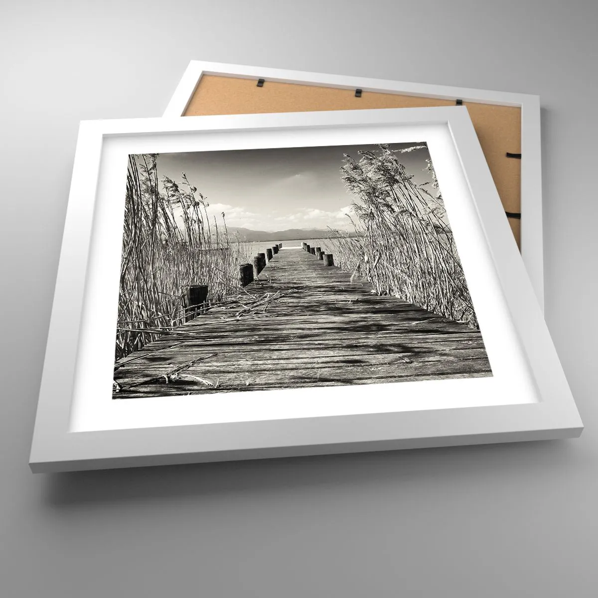 Affisch i vit ram - I gräsets fristad - 30x30 cm