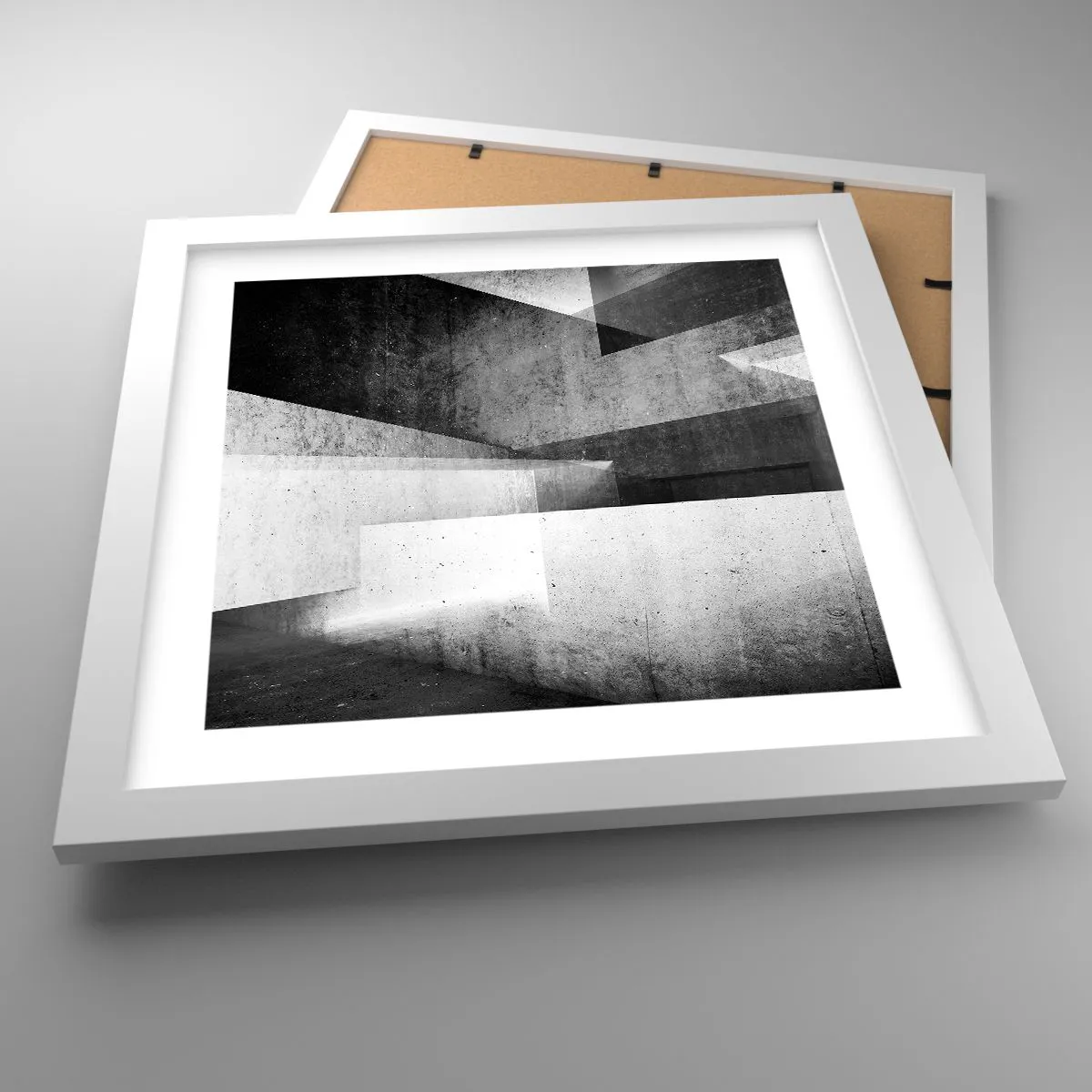 Poster in einem weißen Rahmen - Die Raumstruktur - 30x30 cm