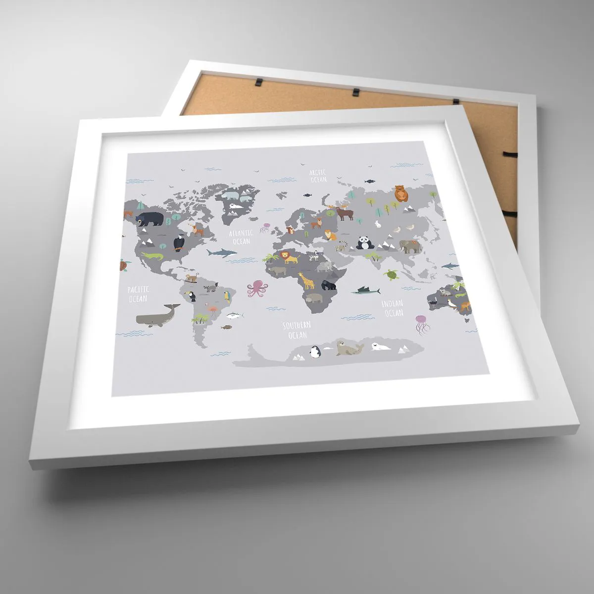 Affiche dans un cadre blanc - Poster - Dis-moi d'où tu viens... - 30x30 cm