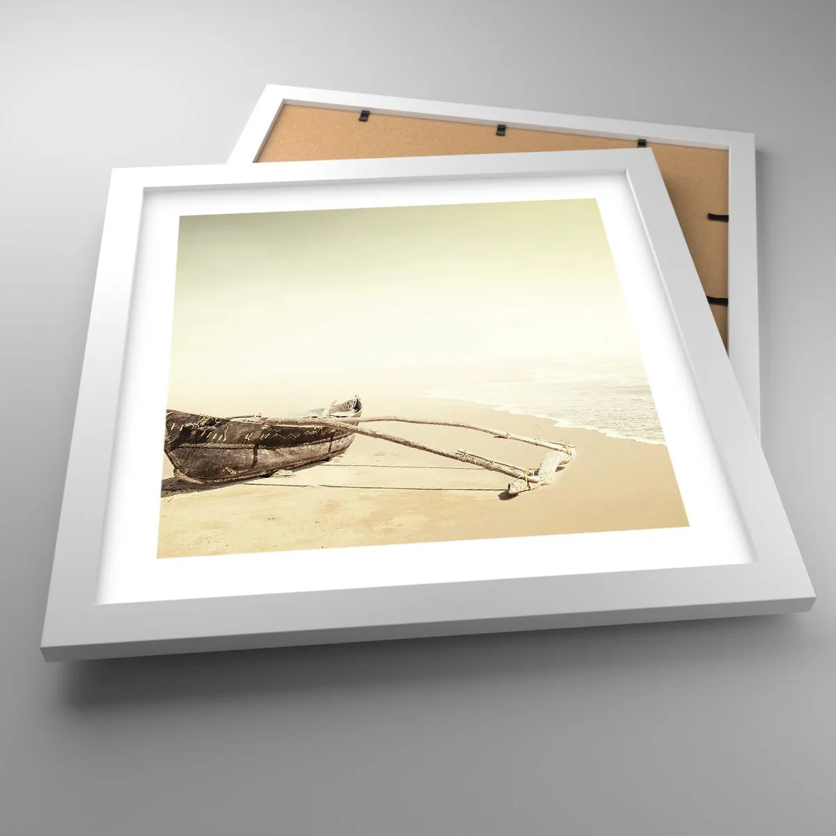 Plakat w białej ramie - Wspomnienie mórz południowych - 30x30 cm