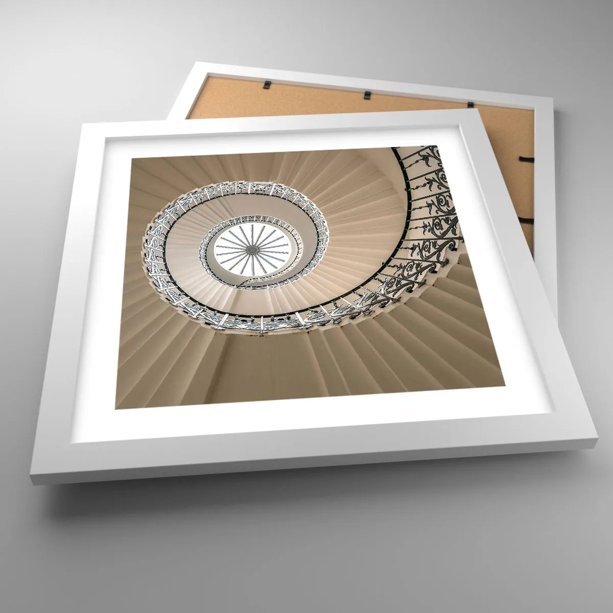 Plakát v bílém rámu - Uvnitř mušle - 30x30 cm